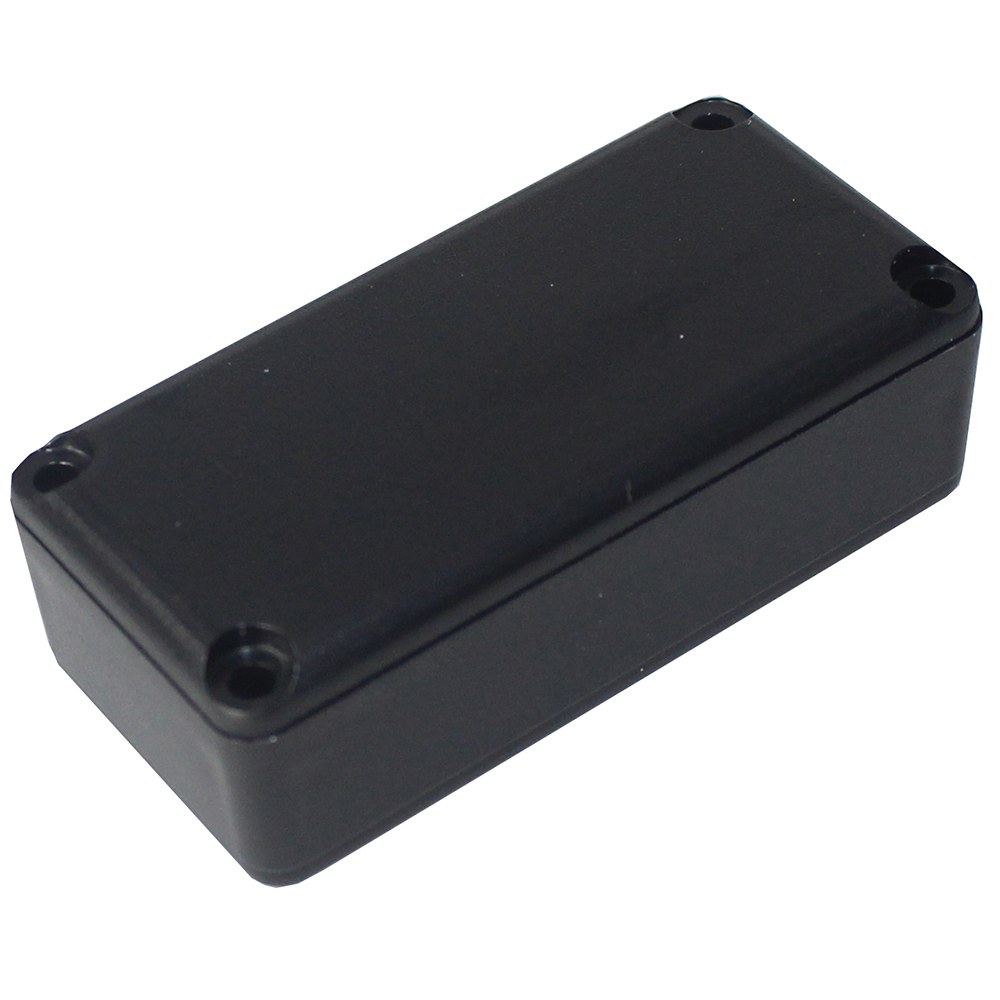 RX2KL05/S-5 - 200 Series Small ABS Box with Lid, Black, ABS UL94-HB, 49x24x16mm. Sold in Packs of 5