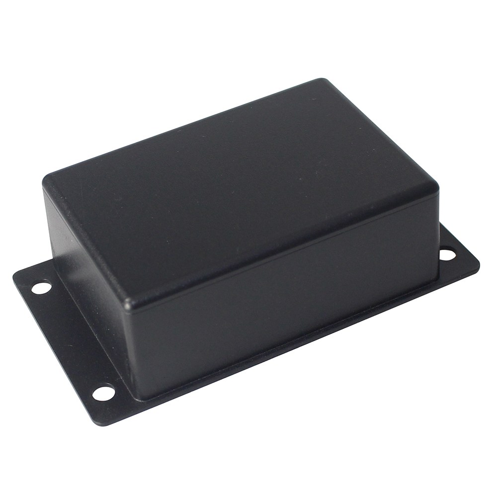 RX510A - 500 Series Small Flanged ABS Box, Black, ABS UL94-HB, 76x52x29mm