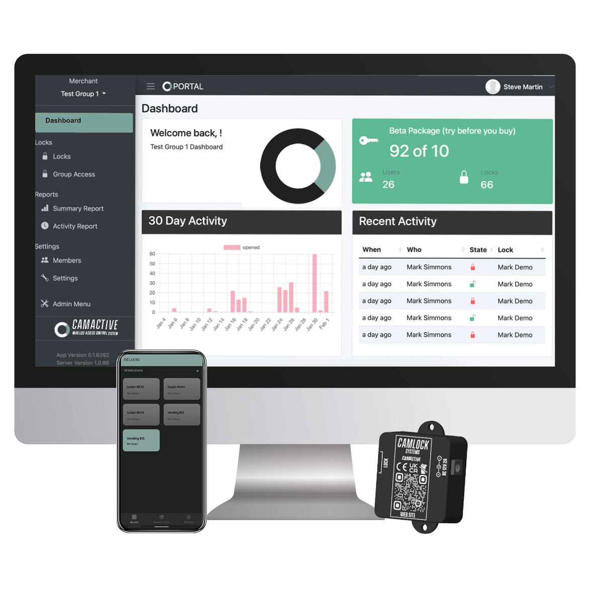 Camactive WIRELESS access control 