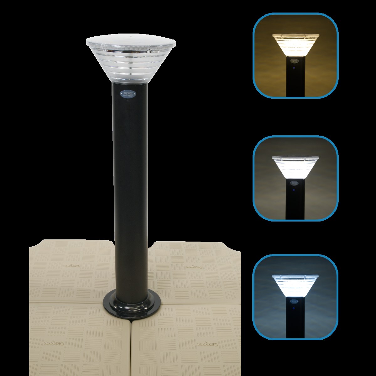 Solar Post light on connecting pin