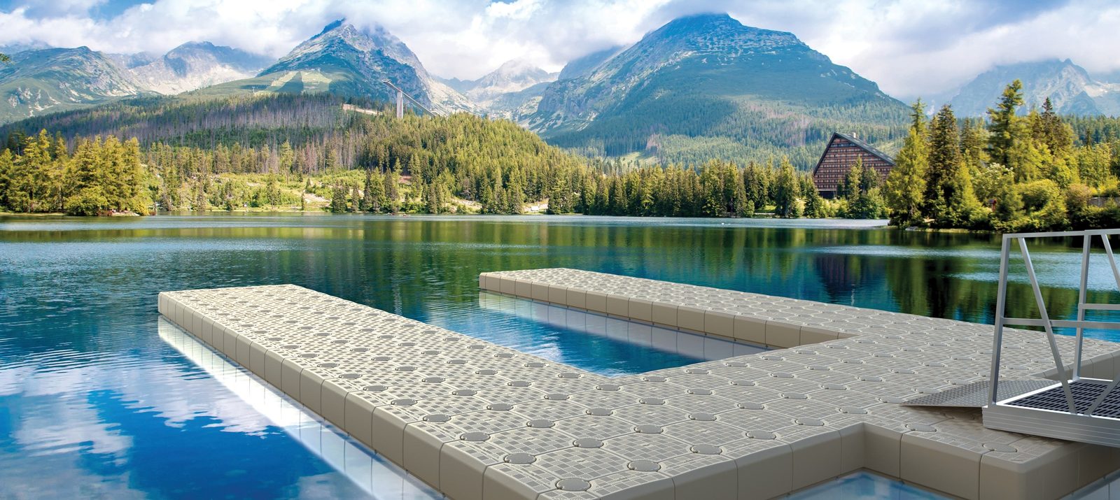 U-Shape Modular Floating Dock Kit - 475 sq ft