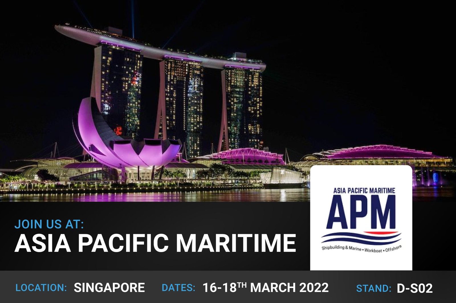 Comar Systems attending Asia Pacific Maritime 2022