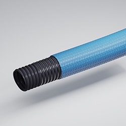 RESISTOFLEX® CPWB-B, antistatischer Schlauchliner, vakuumtauglicher Draht, Pressanschlüsse
