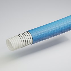 RESISTOFLEX® CWPB-W, Schlauchliner in Naturfarbe, vakuumtauglicher Draht, Pressanschlüsse