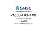 EMSE Lube 100 Vacuum Pump Oil (1S100) - 1 Gallon