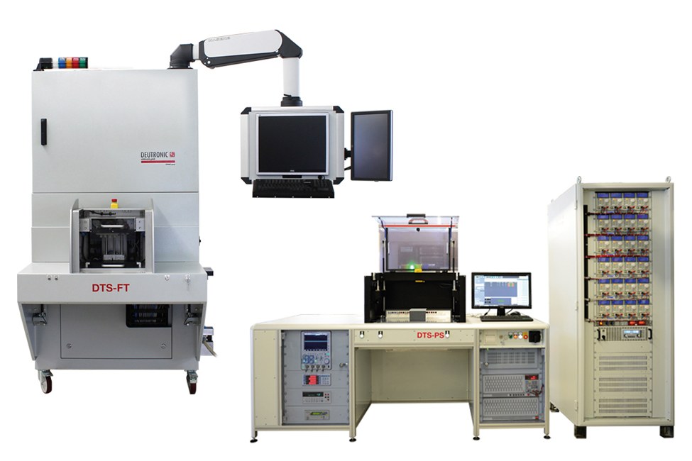 Test systems for power supplies, inverters, assemblies and components
