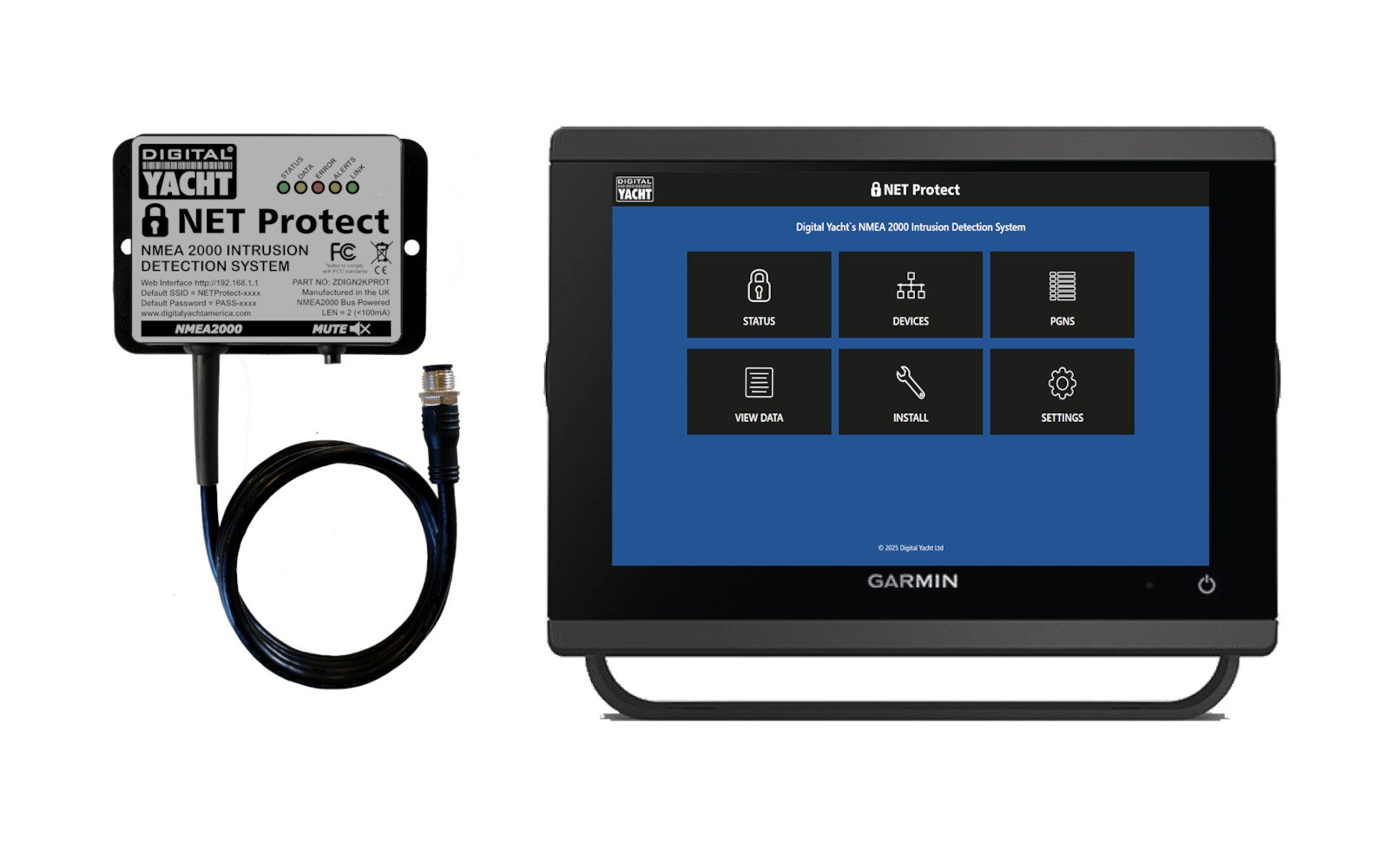 Digital Yacht add Garmin OneHelm Connectivity to NET Protect for continuous NMEA 2000 network monitoring and NMEA 2000 s