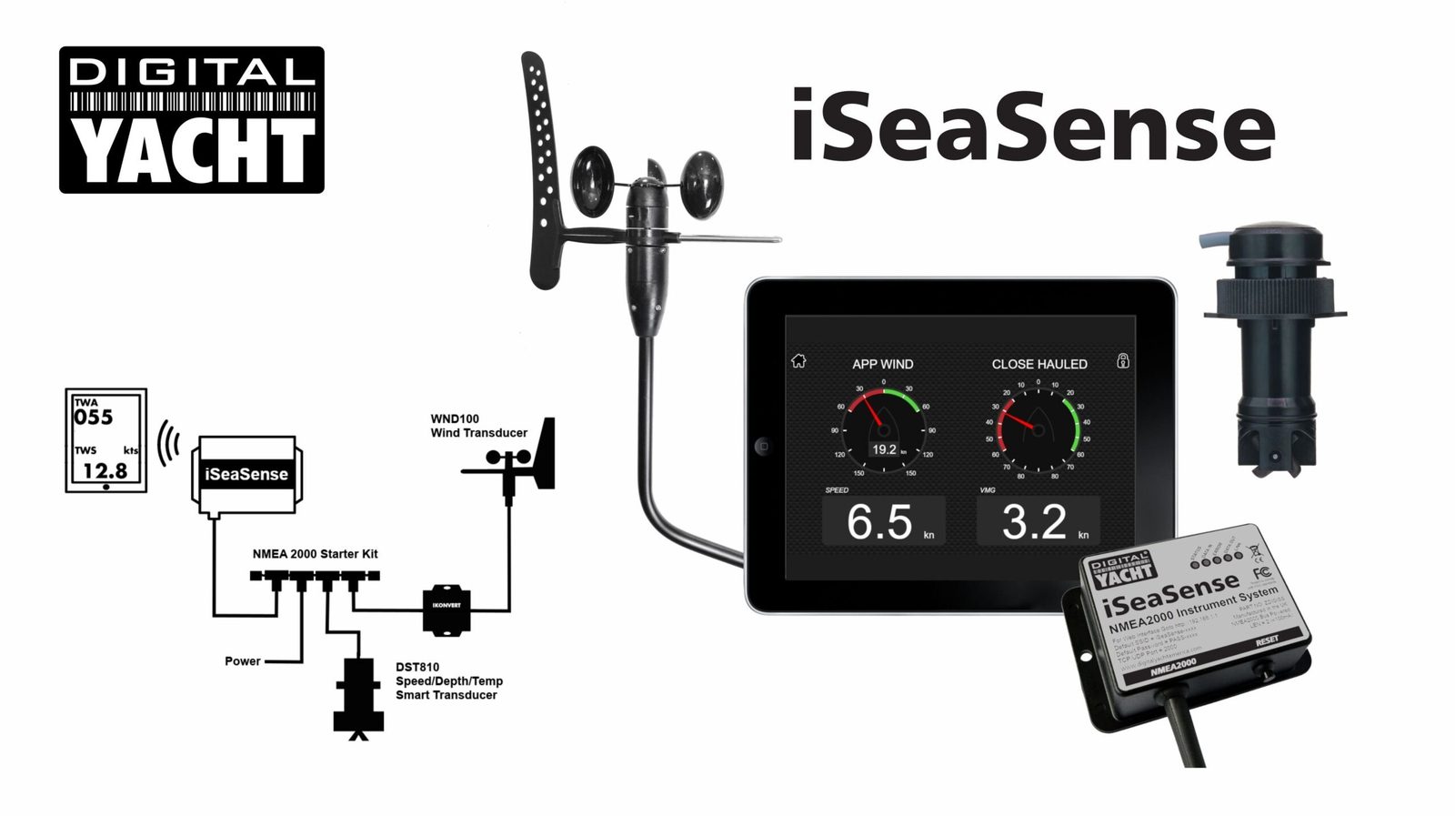 Digital Yacht introduce iSeaSense NMEA 2000 & wireless instrument systems