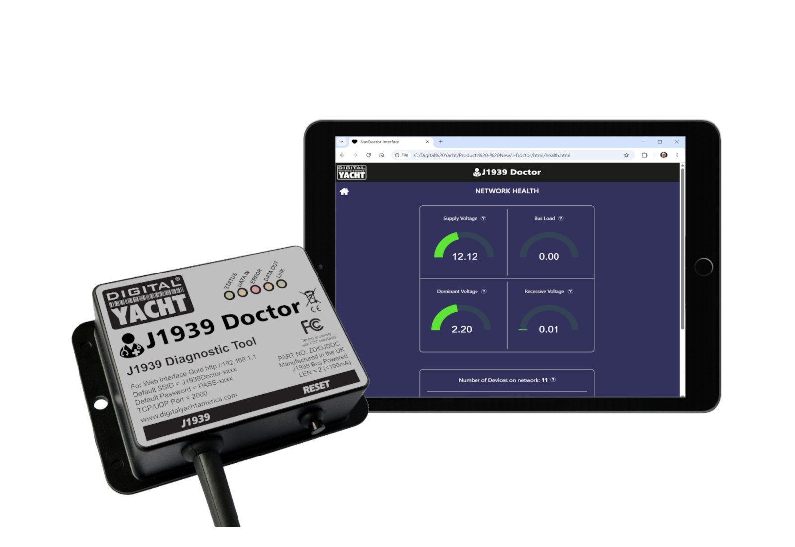 Digital Yacht launch J1939 Doctor, a unique on board diagnostics tool for J1939 based systems