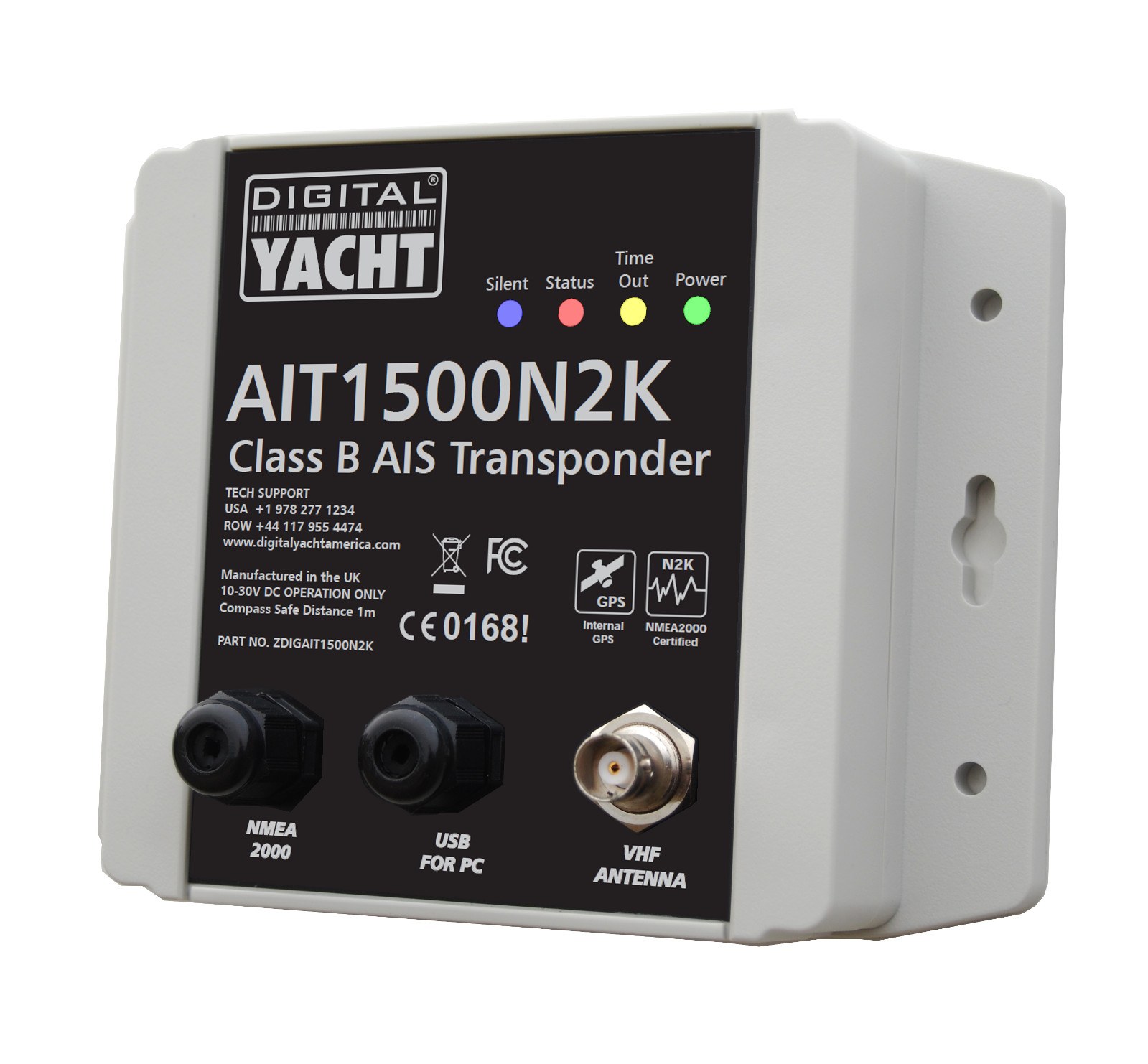 NEW! Digital Yacht AIT1500N2K Class B AIS offers an easy installation for NMEA2000 systems
