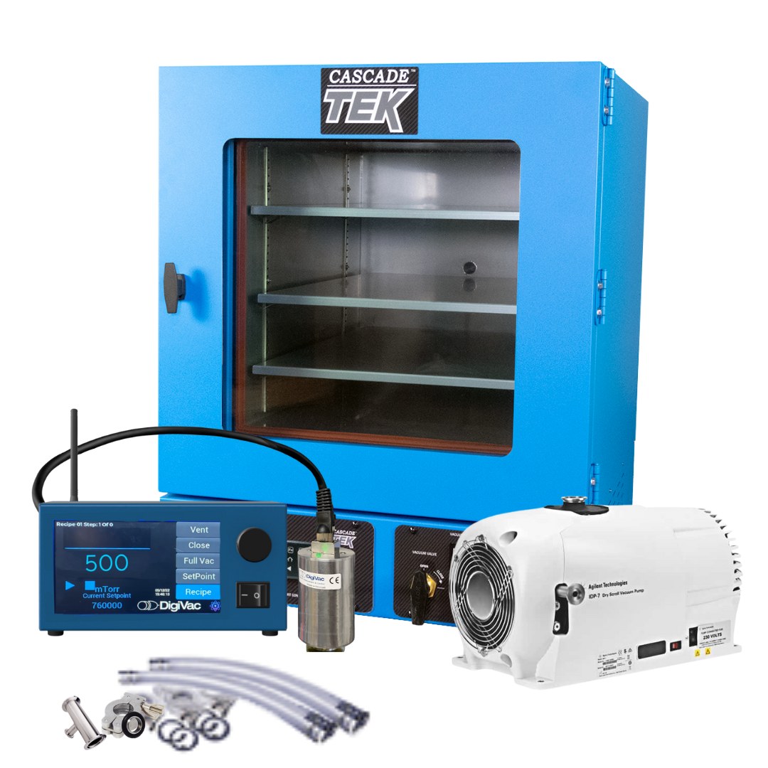 Cascade Tek TVO-5 Vacuum Package, Vacuum Oven, IDP-7iso Scroll Pump, SNAP and DPCP with Installation kit