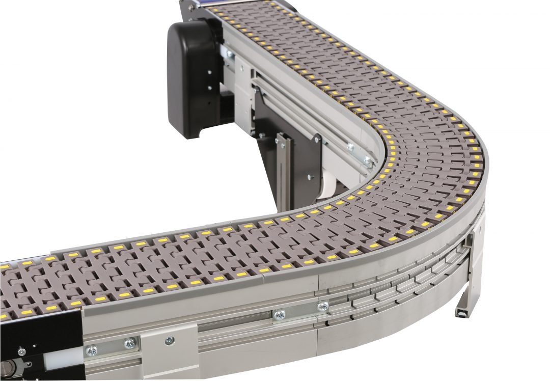 3200 Series Curved Modular Flat Belt Conveyors