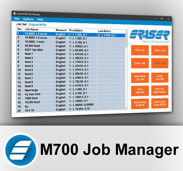 Job Manager Software for M700