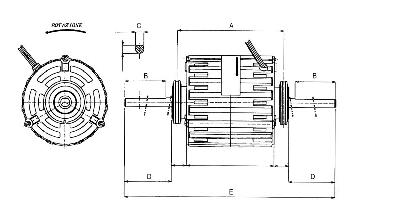 MOTORE VENTILCONVETTORI 180W 4P