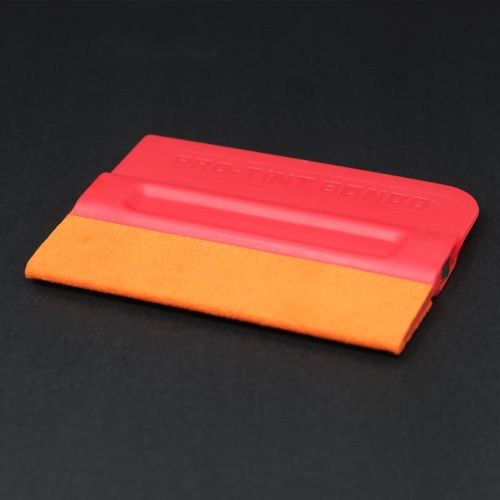 Red Pro-Tint Bondo Magnetic Squeegee with Suede