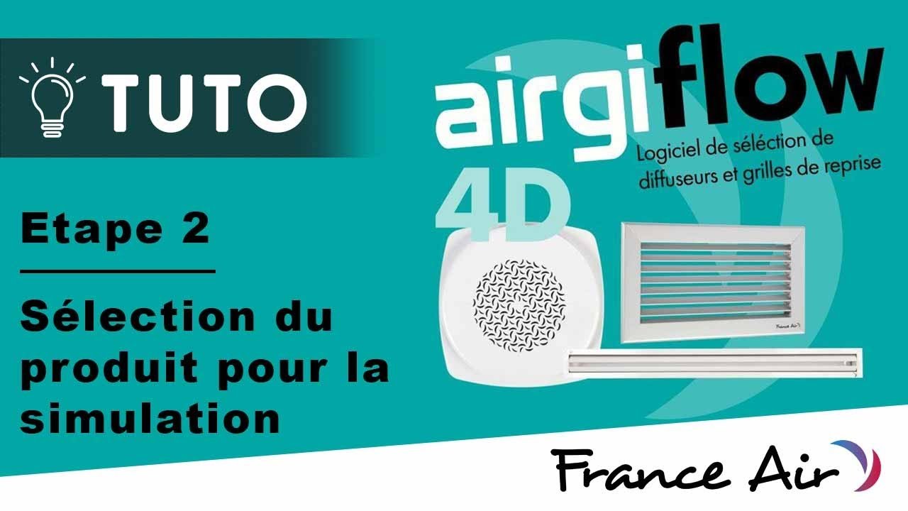 Tuto AirgiFlow Etape 2 - Sélection du produit pour la simulation de diffusion