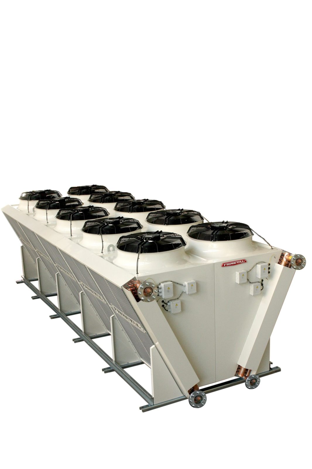 Axial V shaped liquid coolers