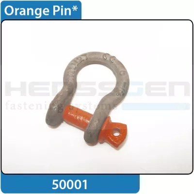 Shackle orange pin curved shape with eyebolt HA2 | Shackle curved shape | Shackle orange pin curved shape with eyebolt H