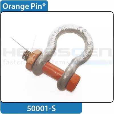 Shackle orange pin curved shape with pin HC2 | Shackle curved shape | Shackle orange pin curved shape with pin HC2 DIN E