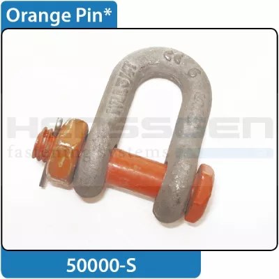 Shackle orange pin with pin HC1 | Shackle straight shape | Shackle orange pin with pin HC1 DIN EN 13889:2003