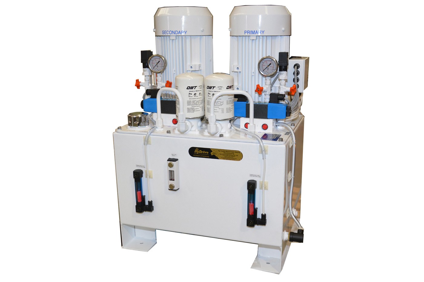 Pack-6 Twin Electric Motor Power Pack with alarm package and autopilot valve
