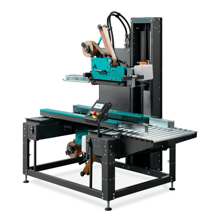 Water-activated tape case sealers with manual regulation
