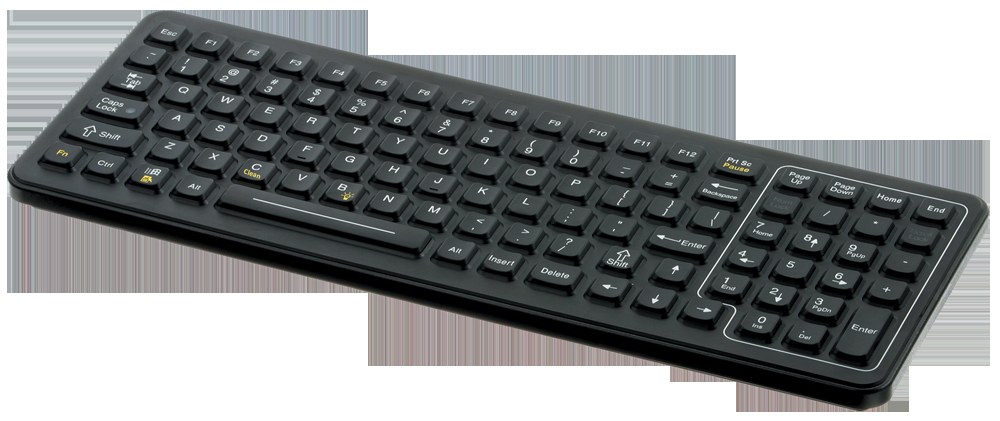 Backlit Industrial Keyboard with QuickLock™