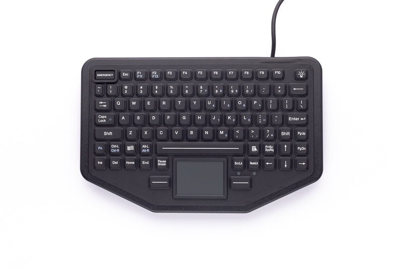 Keyboard with Touchpad and Optional Mounting Holes