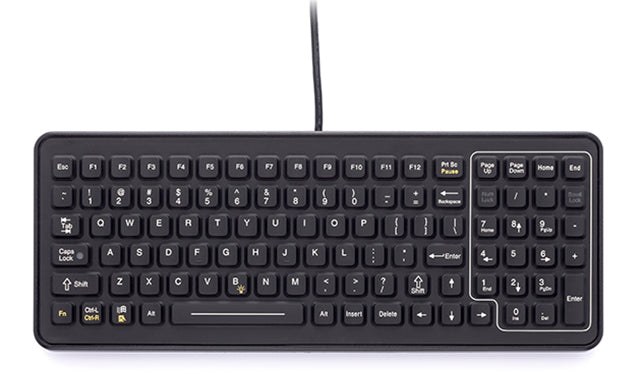 NVIS Backlit Industrial Keyboard