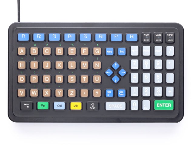 Panel Mount Keyboard with Oversized Keys