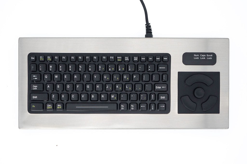 Small Footprint Stainless Steel Keyboard with Integrated Force Sensing Resistor