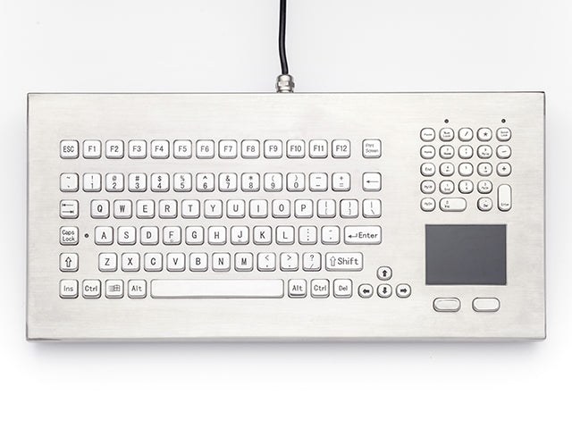 Stainless Steel Keyboard with Touchpad