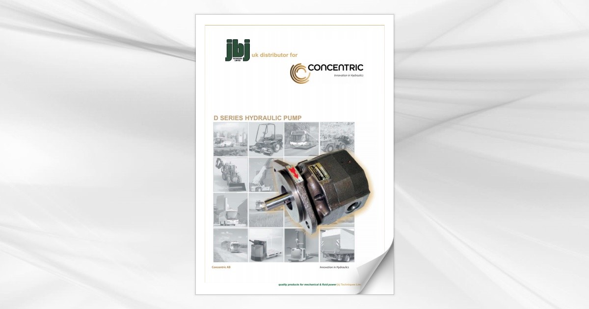 Concentric D series hydraulic pumps from jbj Techniques Limited