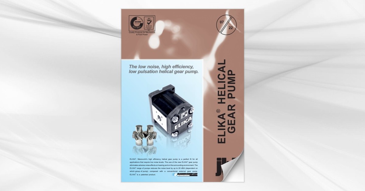ELIKA® low noise, high efficiency gear pumps available from jbj Techniques Limited