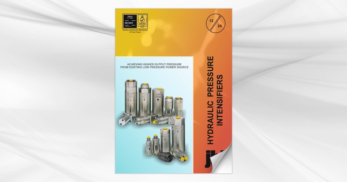 Hydraulic pressure intensifiers available from jbj Techniques Limited