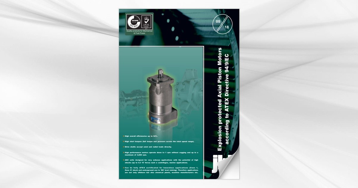 Low speed, high torque hydraulic axial piston motors available from jbj Techniques Limited