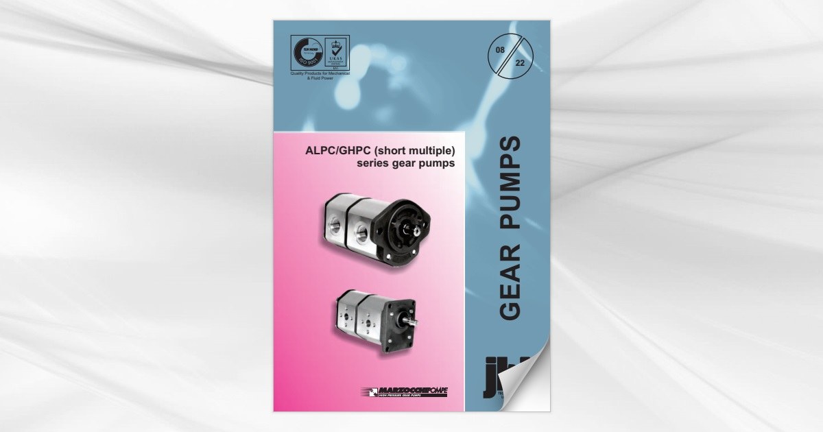 Marzocchi ALPC/GHPC short multiple hydraulic gear pumps, from jbj Techniques Limited