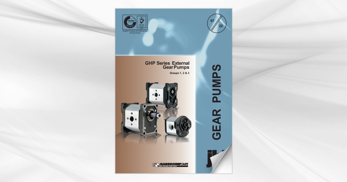 Marzocchi GHP series hydraulic gear pumps, groups 1, 2 and 3 from jbj Techniques Limited