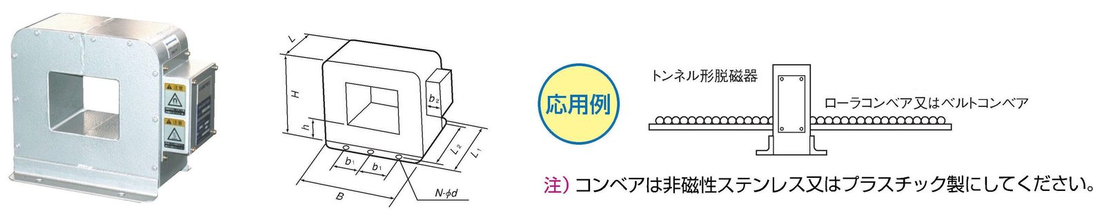 マグネット応用機器の総合メーカー、カネテック トンネル形脱磁器[KMDT]