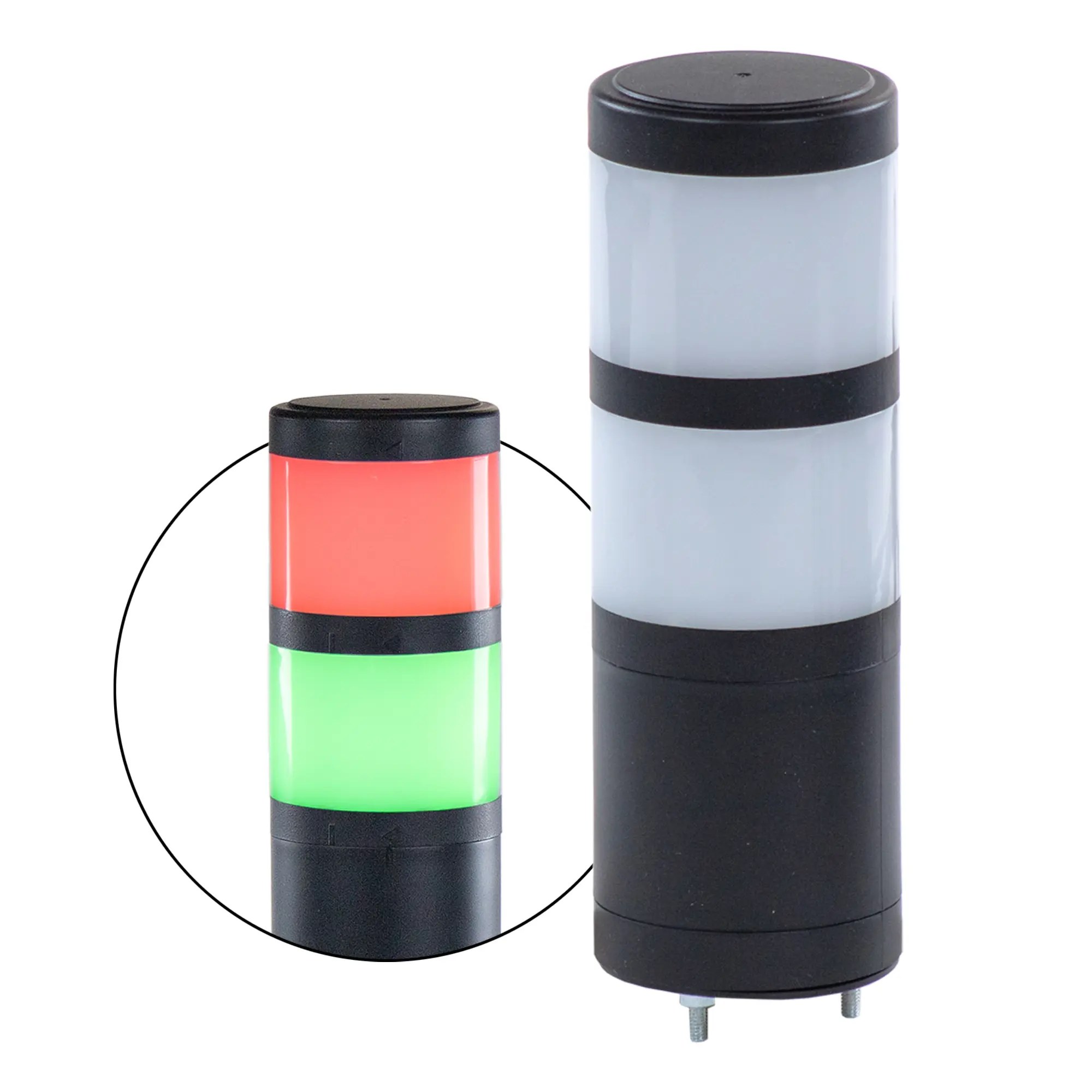 2-Tier LED Tower Signal Light, Red, Green