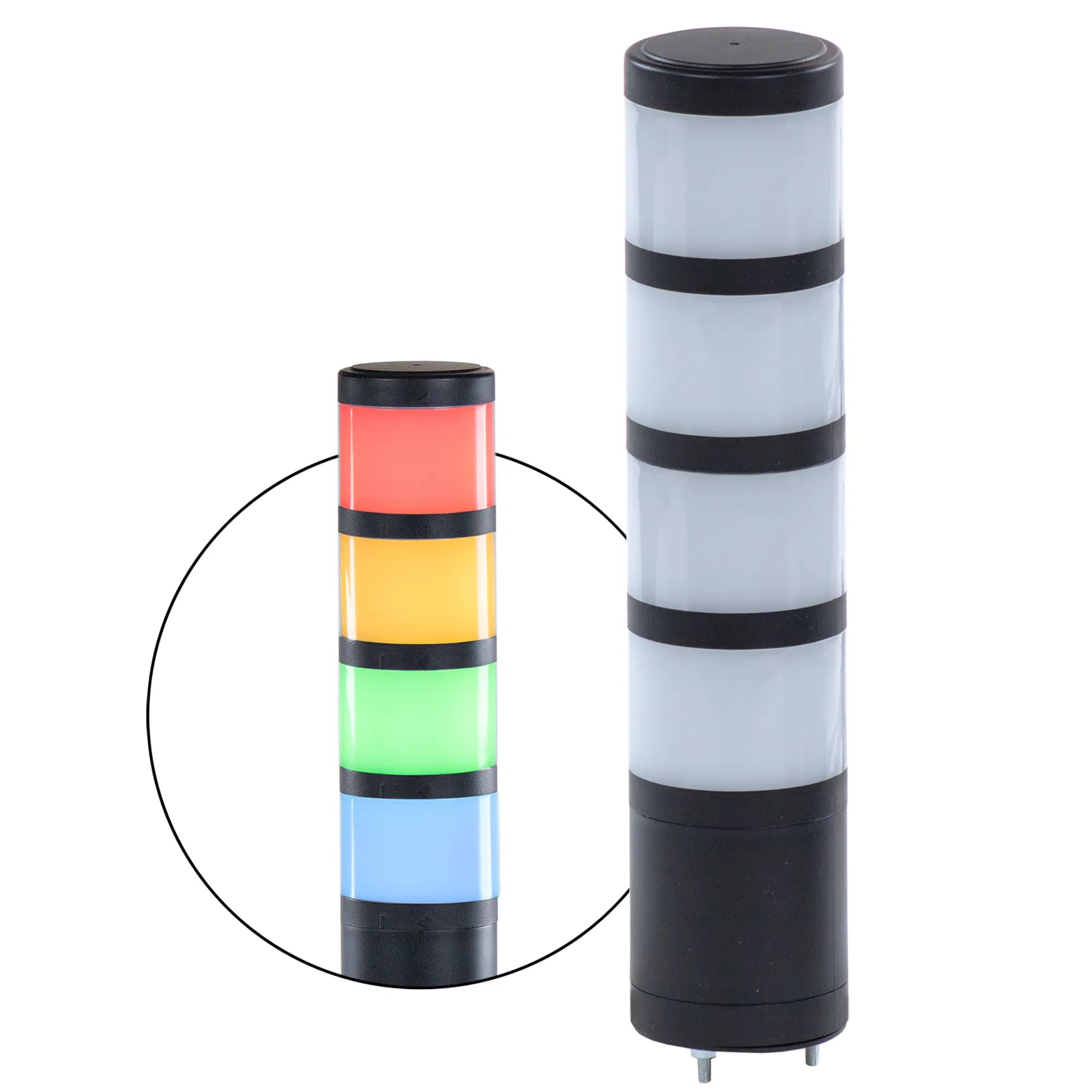 4-Tier LED Tower Signal Light, Red/Amber/Green/Blue