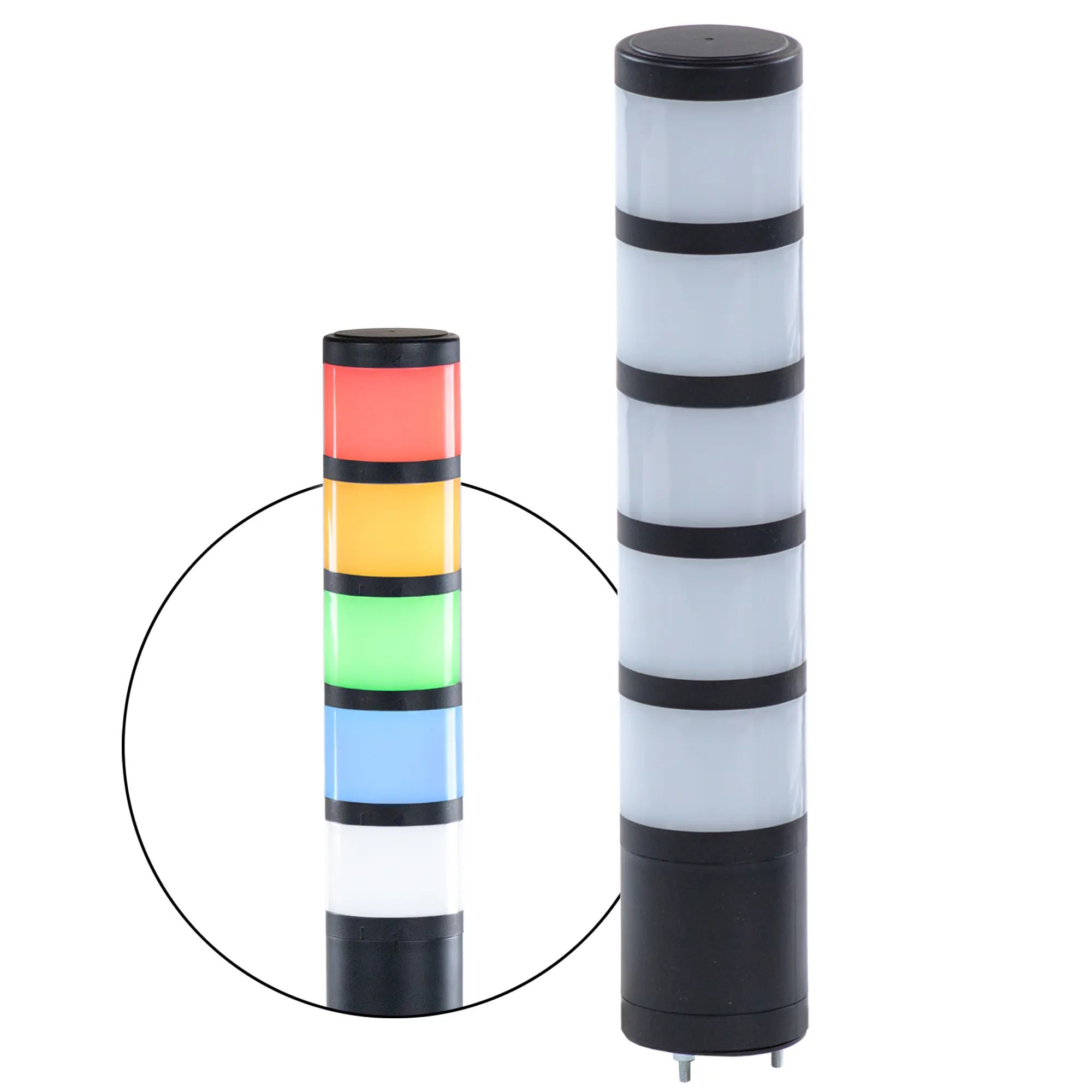 5-Tier LED Tower Signal Light, Red/Amber/Green/Blue/White