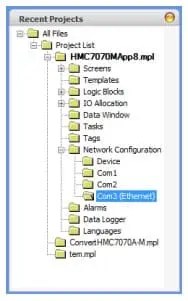 Connection Parameters Needed for HMI+PLC (HMC) Products to Communicate with Modbus TCP/IP Master (Client) Ethernet using