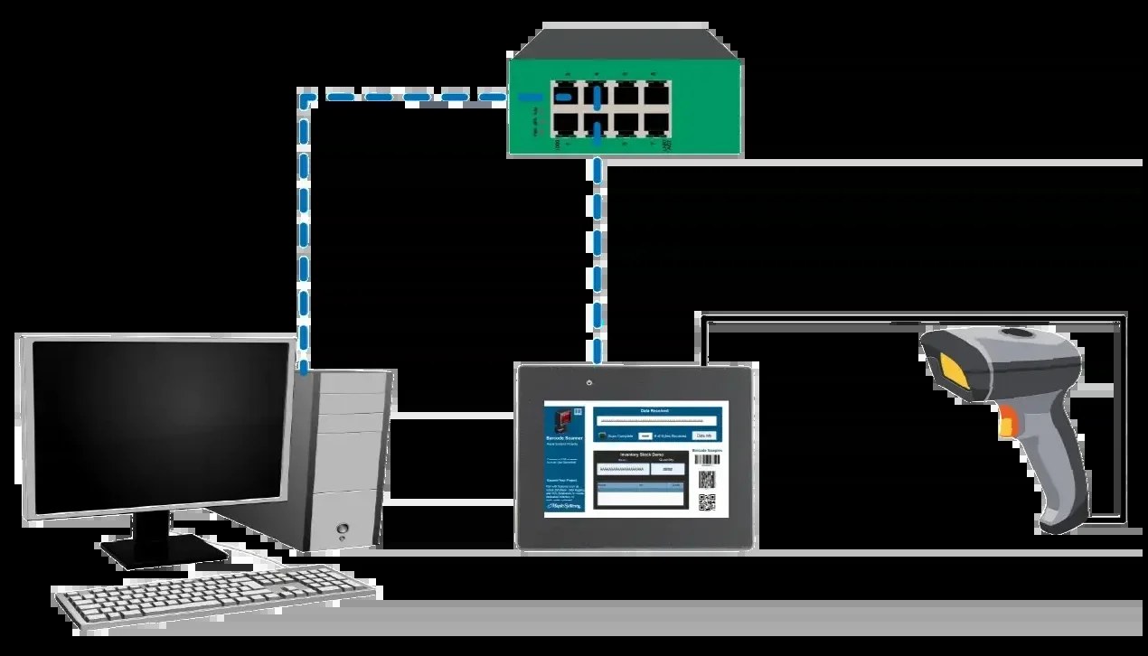 How to Connect a Barcode Scanner to a Maple Systems HMI
