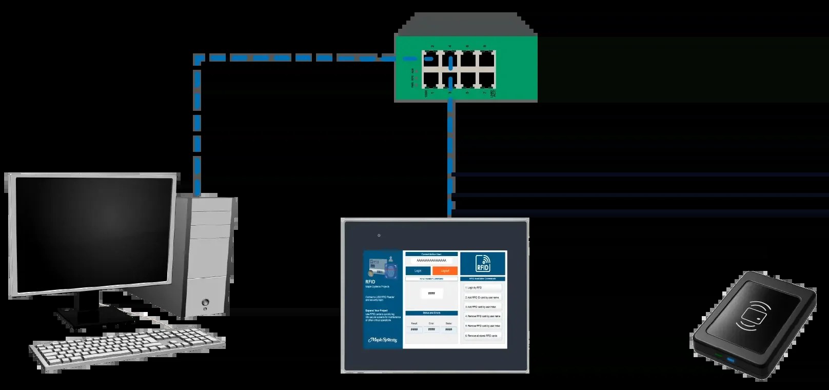How to Connect an RFID Reader to a Maple Systems HMI