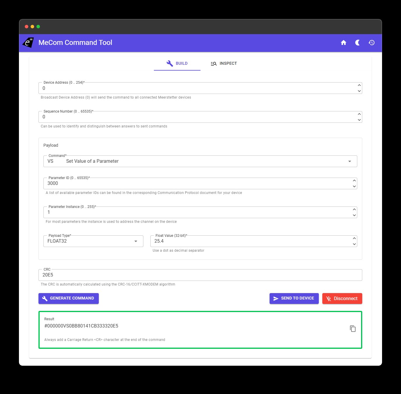 MeCom Command Tool (kostenlos)