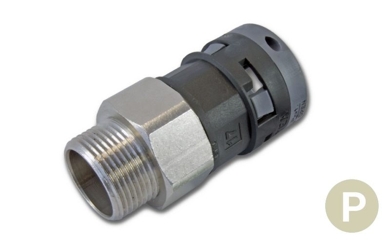 BMSS Straight Male PG Fitting with Metal Thread
