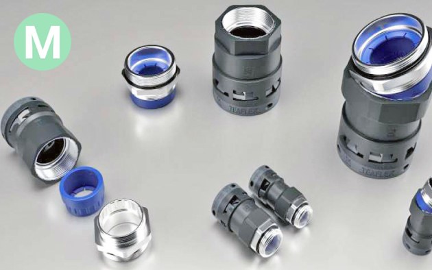 BRS Metric Strain Relief Fitting with Metal Thread