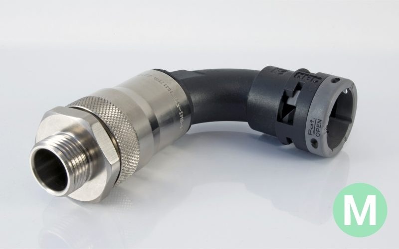EMP ME 90° Elbow Metric EMI Fitting