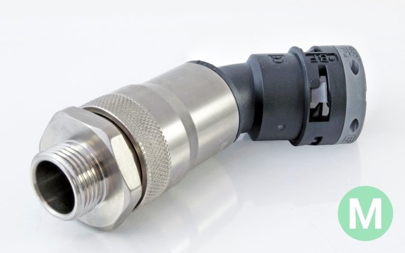 EMP MF 45° Elbow Male Metric EMI Fitting